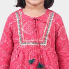 Girls Fuchsia Round Neck Fusion Set Fusion Set Upper and Bottom Set, रानी (फ्यूशिया), small