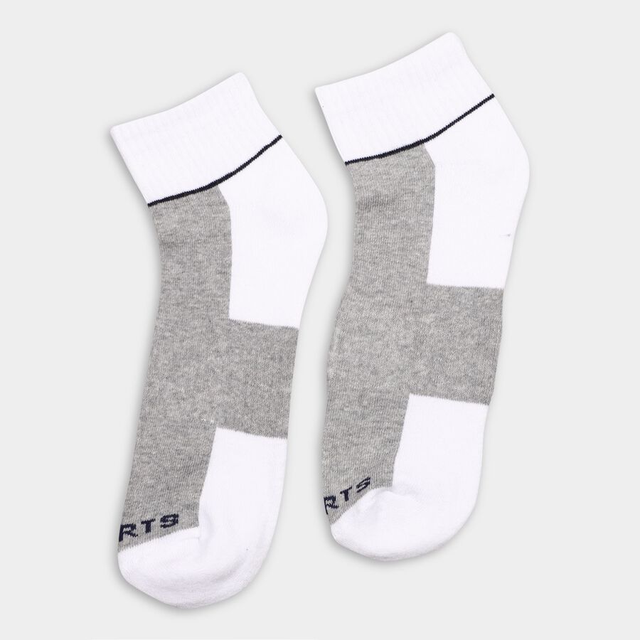 Men's Socks (Pack of 3), चारकोल, large
