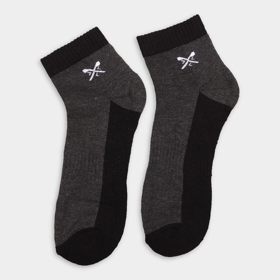 Men's Socks (Pack of 3), Black, large