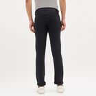 Men's Jet Black Slim Fit Stretchable Jeans, Dark Grey, small