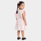 Girls' Pink Polka Dot Fit and Flare Frock, Light Pink, small