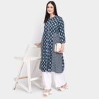 Ladies' Kurta , गहरा नीला, small