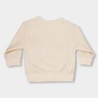 Infants Soft Beige Crew Neck Casual Sweatshirt, गहरा पीला, small image number null