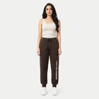 Women's Brown Regular Fit Cargo Track Pants, Brown, small