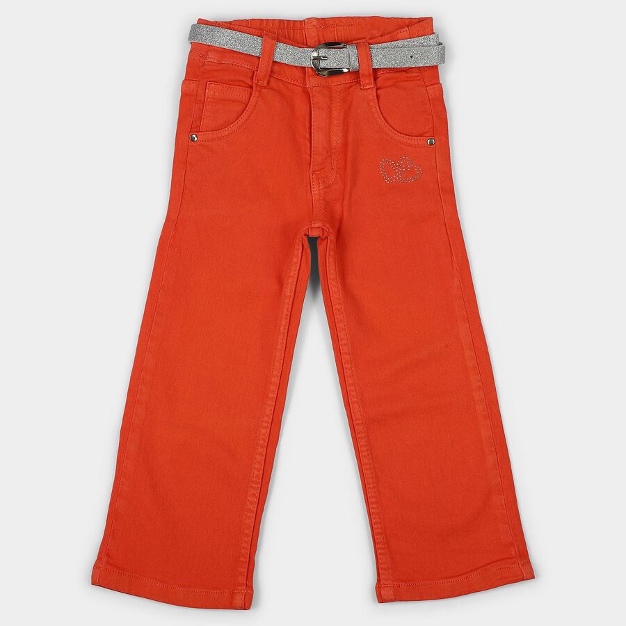 Girls' Jeans, Coral, large