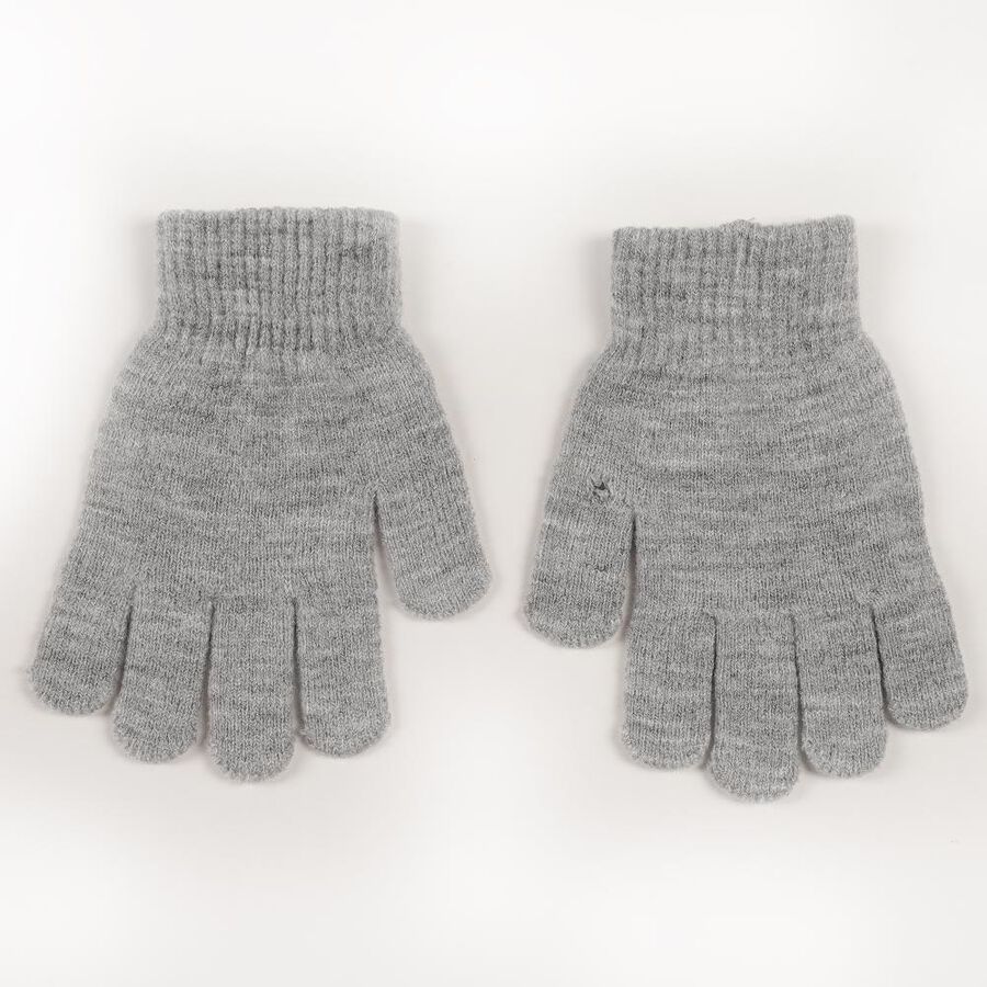 Boys' Gloves, Light Grey, large image number null