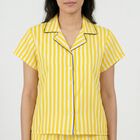 Women's Yellow Night Suit, पीला, small