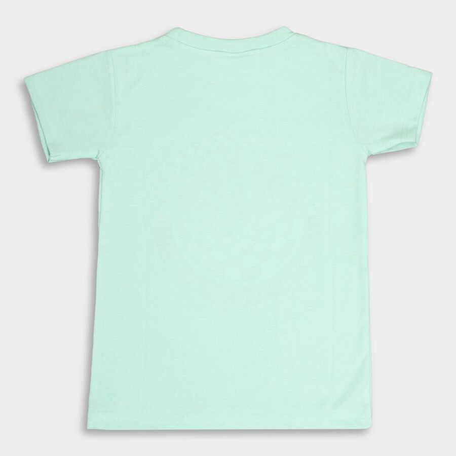 Boys Placement Print T-Shirt, Light Green, large image number null