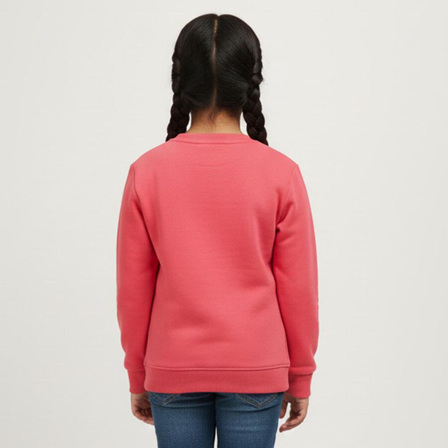 Girls' Sweatshirt, Coral, large image number null
