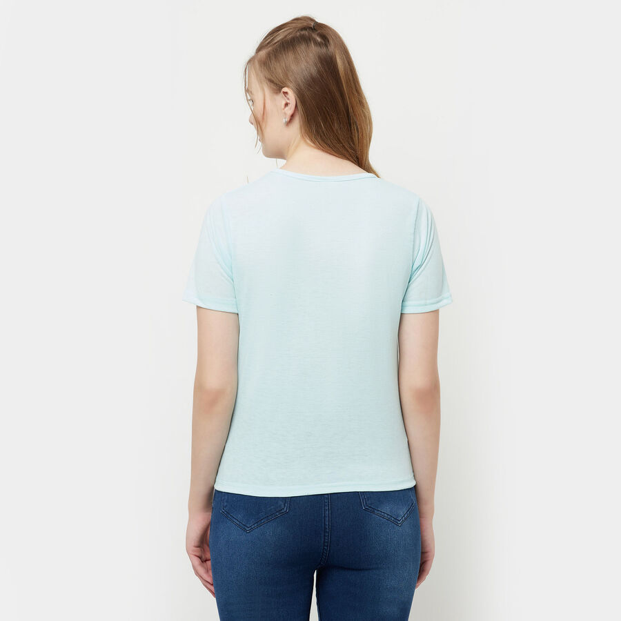 Round Neck T-Shirt, Aqua, large image number null
