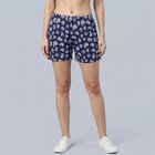 Women's Navy Blue Regular Fit Drawstring Shorts, Dark Blue, small