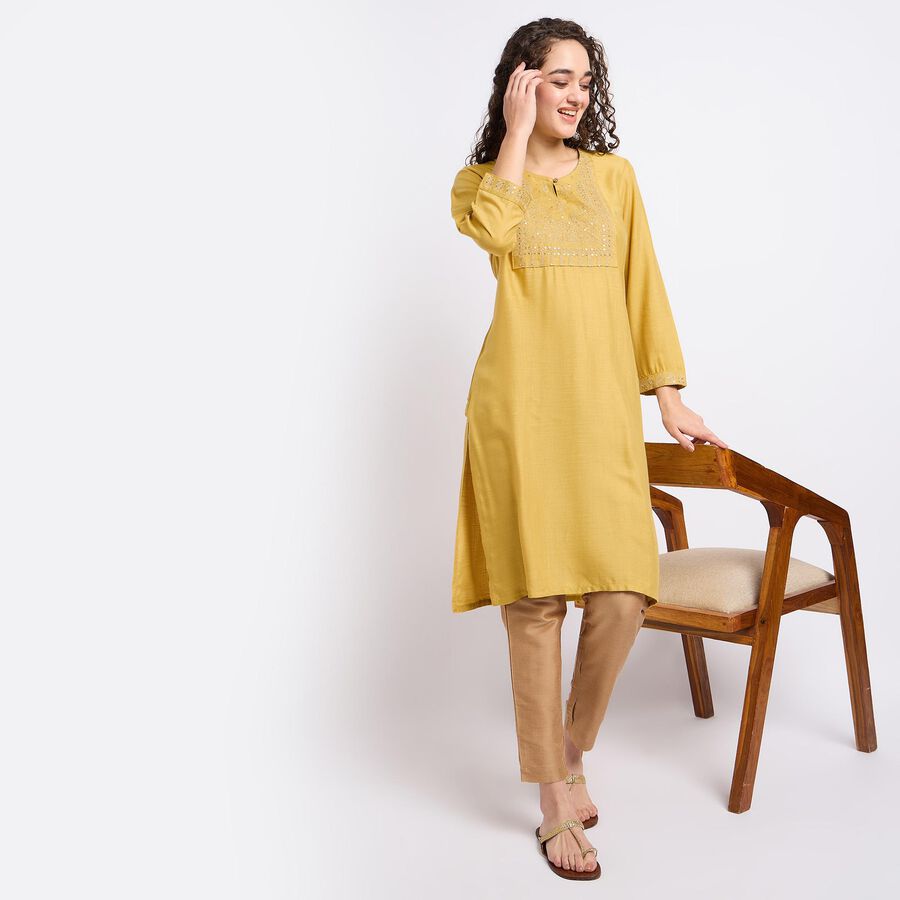 Ladies' Kurta, पीला, large image number null