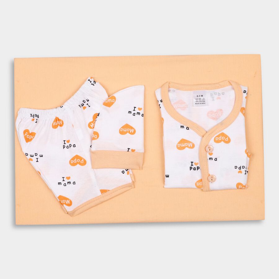 Infant's Cotton Gift Set, Peach, large image number null