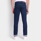 Men's Slim Fit Jeans , गहरा नीला, small