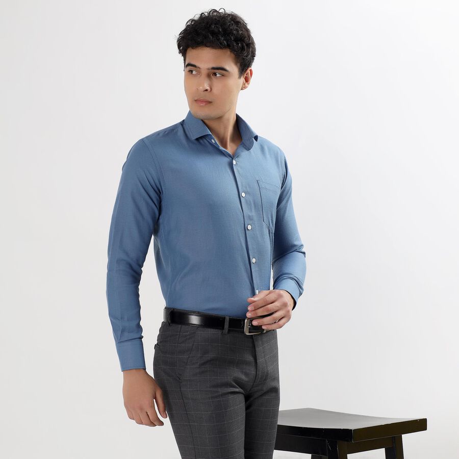Men's Formal Shirt , Mid Blue, large image number null