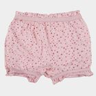 Girls' Pink Regular Fit Printed Bloomers, Light Pink, small
