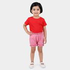 Girls Pink Regular Fit Star Printed Bloomer Shorts, गुलाबी, small