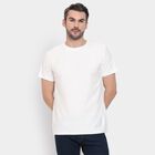 Men's 100% Cotton Round Neck Half Sleeves T-Shirt , White, small image number null