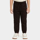 Boys Brown Regular Fit Drawstring Jogger Trousers, Brown, small