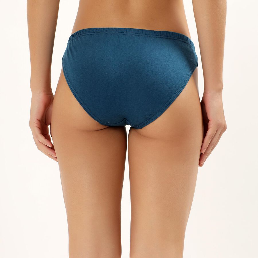 Women's Deep Teal Regular-Fit Bikini Panty, Teal Blue, large image number null