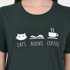 Ladies' Round Neck T-Shirt , गहरा हरा, small image number null