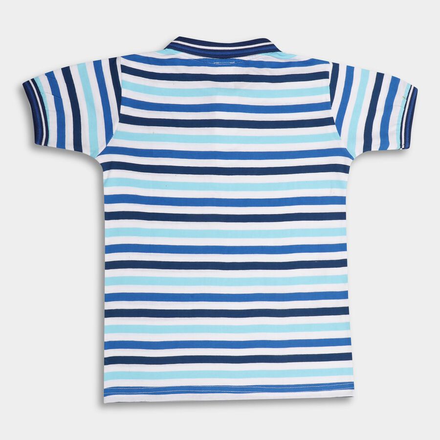 Boys' 100% Cotton Half Sleeves T-Shirt , नेवी ब्लू, large image number null