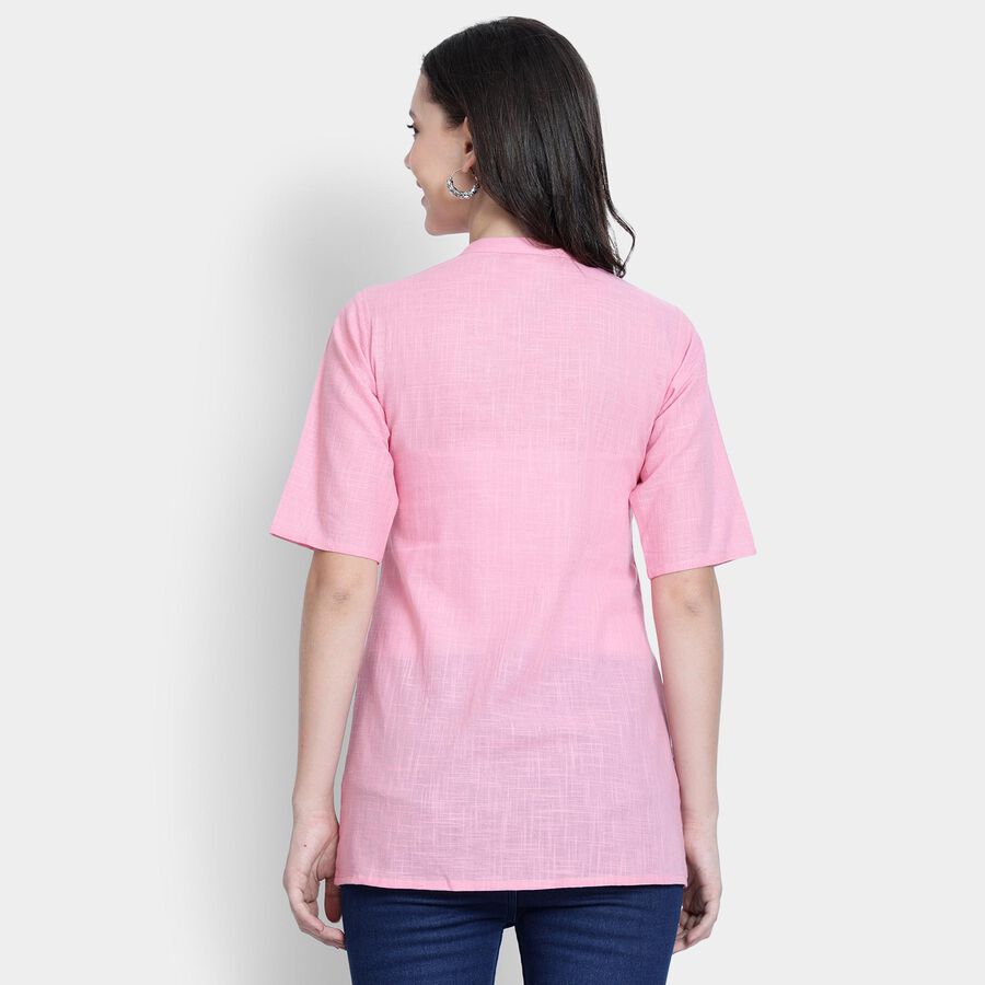 Ladies' 100% Cotton Kurti , गुलाबी, large image number null