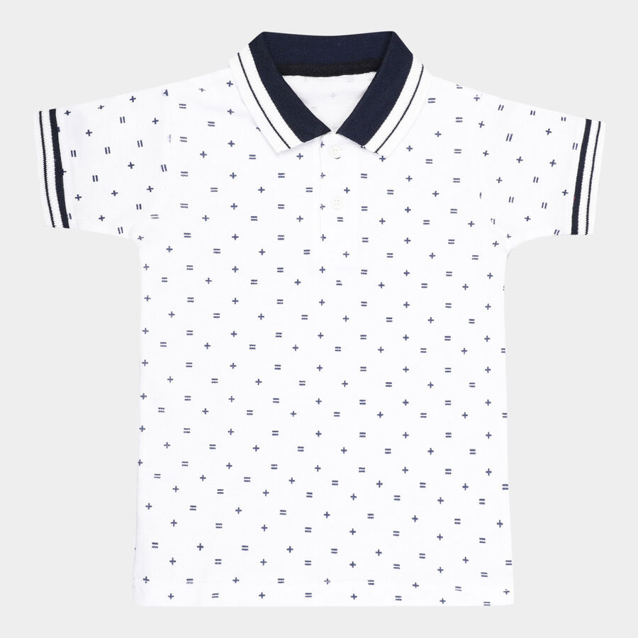 Boys All Over Print T-Shirt, White, large image number null