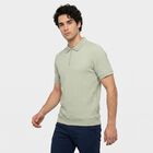 Men's Collared Half Sleeves T-Shirt, हल्का हरा, small