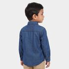 Boys' Light Blue Long Sleeve Collared Utility Shirt, हल्का नीला, small