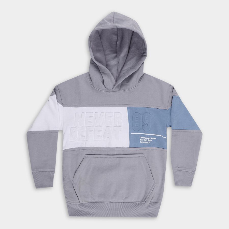 Boys' Sweatshirt, Mid Blue, large image number null