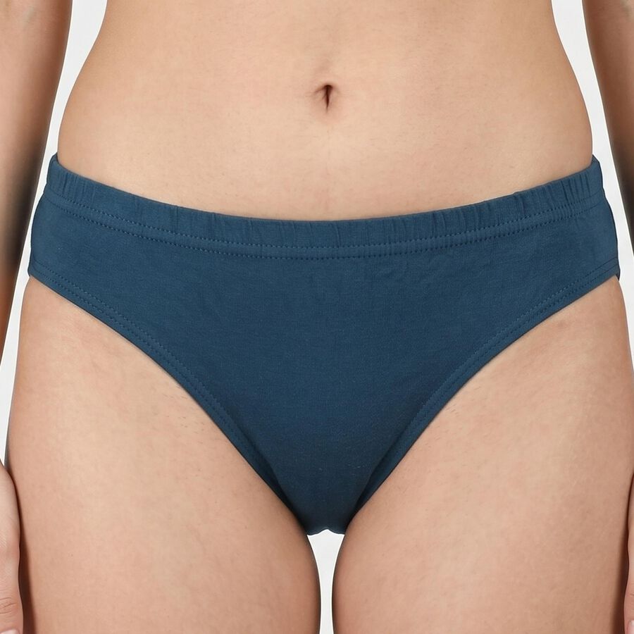 Women's Teal Regular Fit Solid Panty, Teal Blue, large