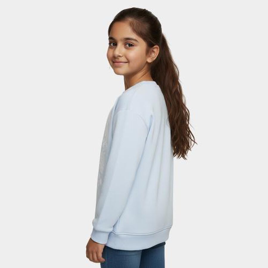 Girls' Sweatshirt, हल्का नीला, large image number null