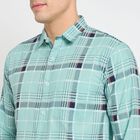 Men's 100% Cotton Casual Shirt, एक्वा, small image number null