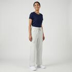 Women's Grey Regular Fit Track Pants, Ecru Melange, small