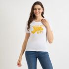Ladies' Round Neck T-Shirt , सफ़ेद, small image number null