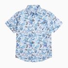 Boys' Rich Eggshell White Cotton Half Sleeve Classic Casual Shirt, सफ़ेद, small image number null