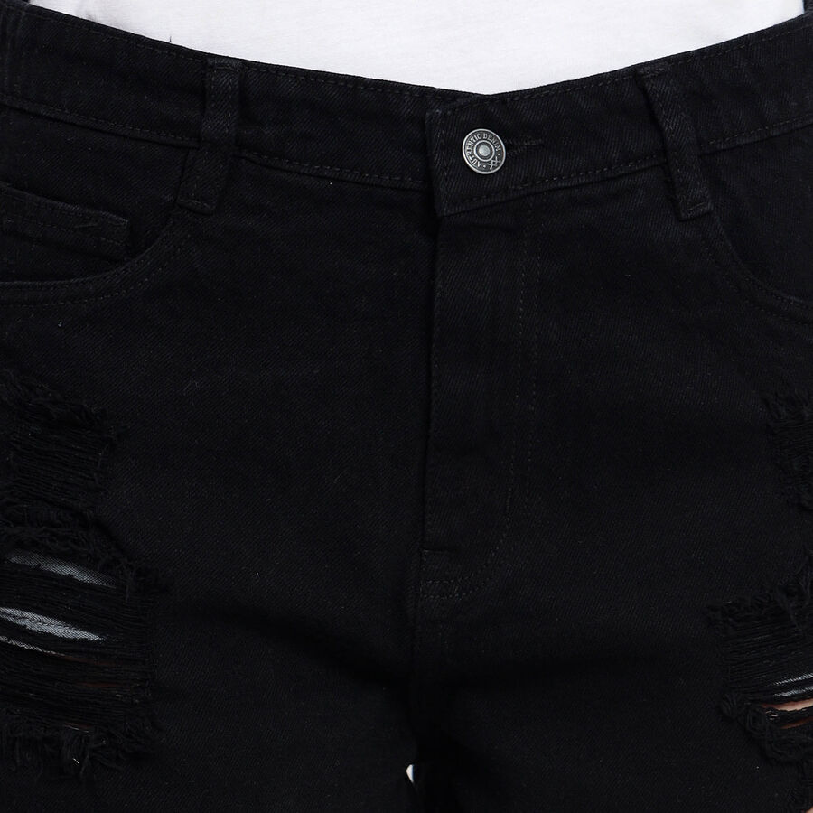 Cotton Shorts, Black, large image number null
