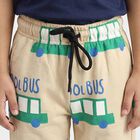 Boys Beige Graphic Print Jogger Pyjama, Beige, small