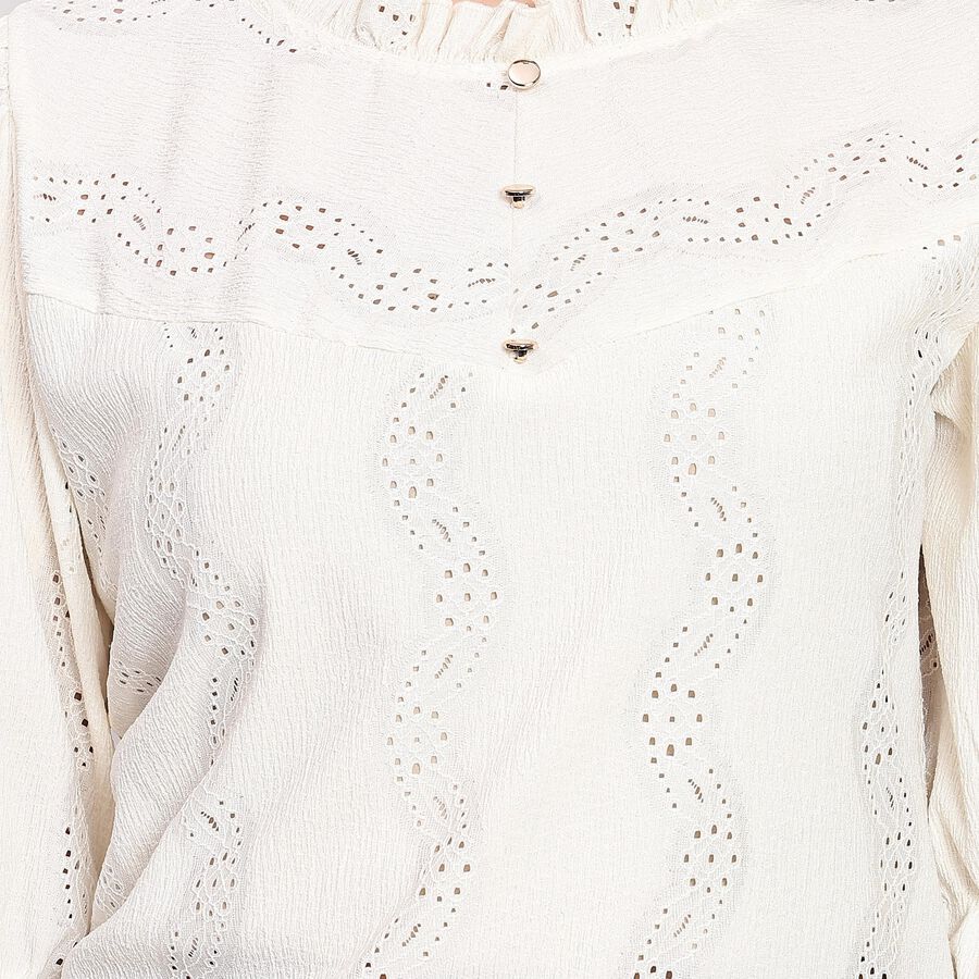 Ladies' Top , सफ़ेद, large image number null