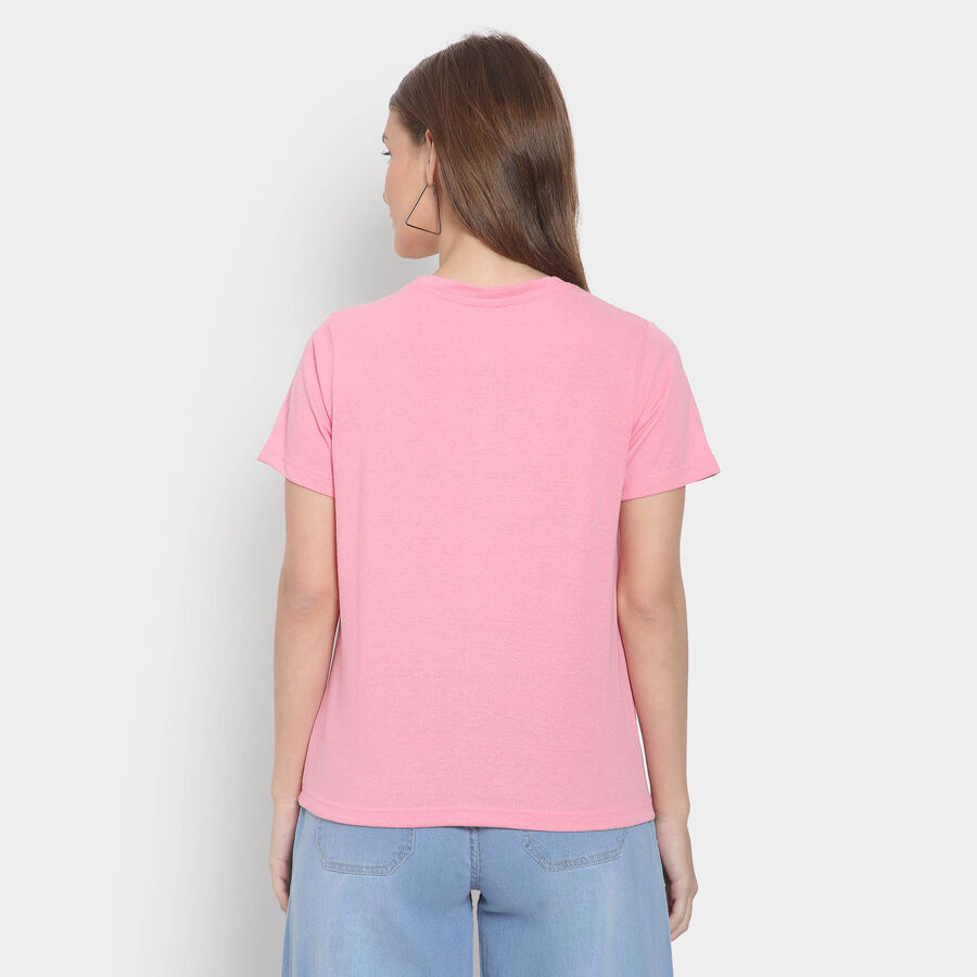 Round Neck T-Shirt, Pink, large image number null