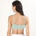 Women's Soft Mint Green Scoop Neck Casual Bra, Light Green, small