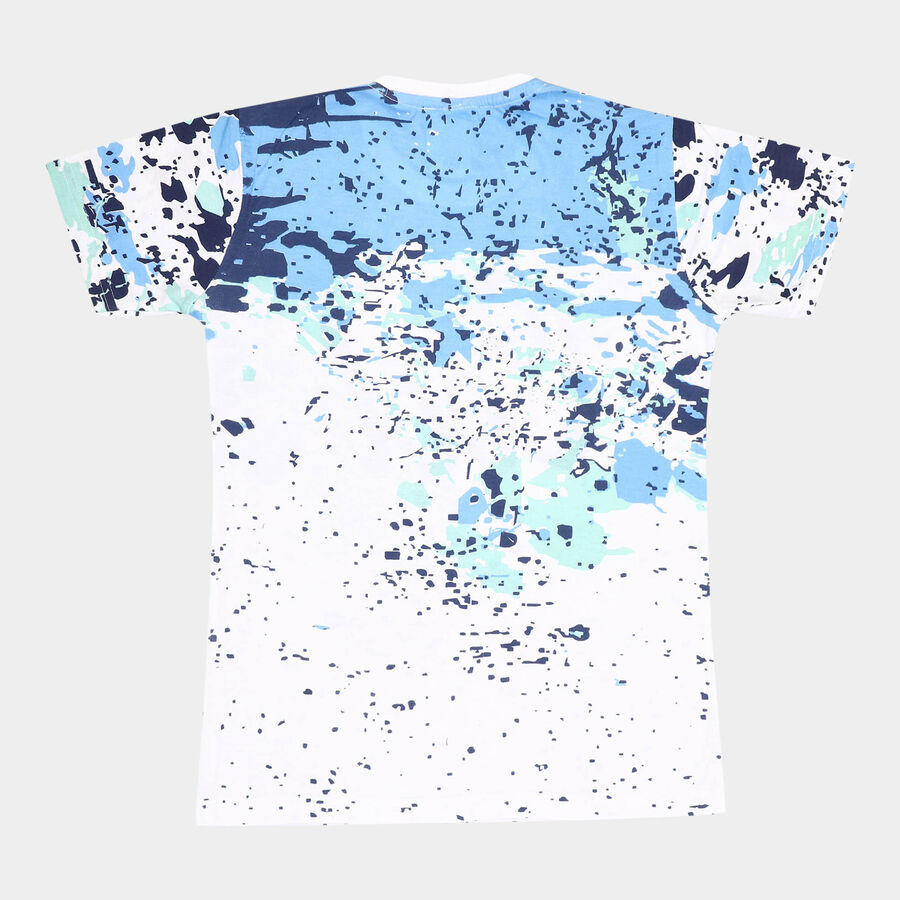 Boys All Over Print T-Shirt, सफ़ेद, large image number null
