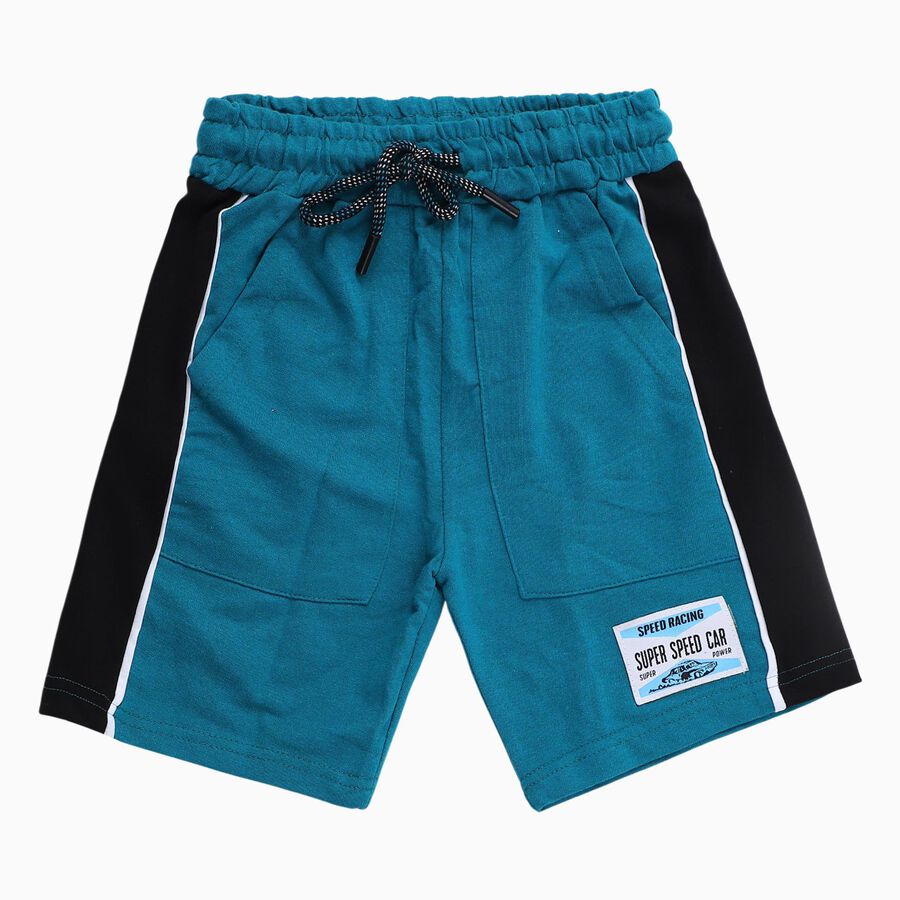 Boys' Bermuda, Teal Blue, large image number null