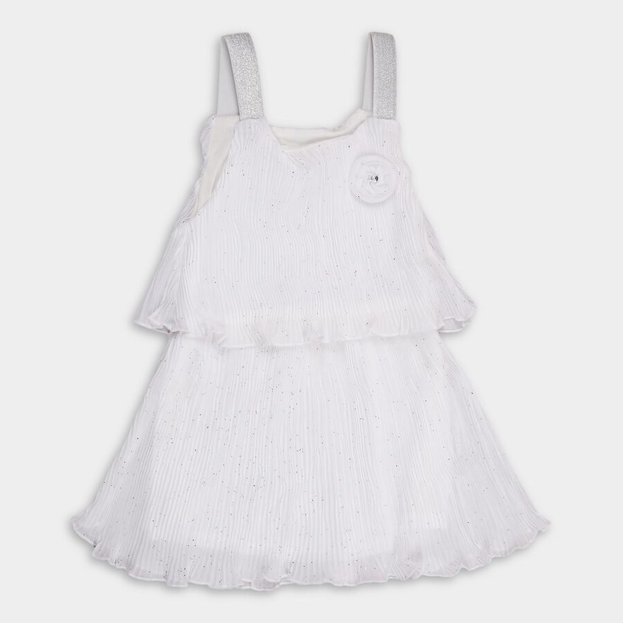 Girls' Frock , ऑफ व्हाइट, large