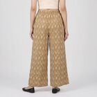 Women's Beige Regular Fit Palazzos, गहरा पीला, small