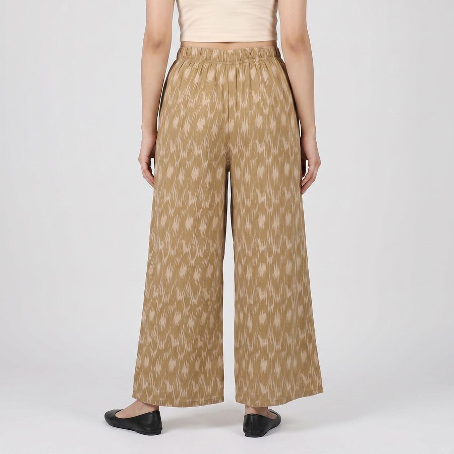 Women's Beige Regular Fit Palazzos, गहरा पीला, large