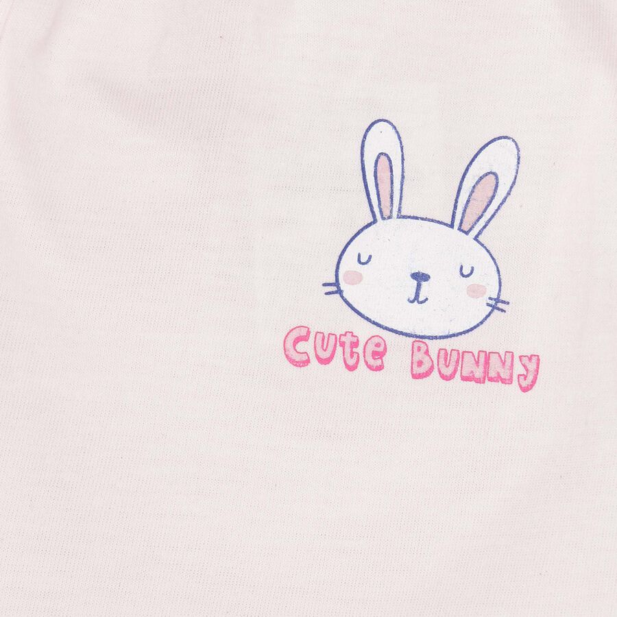 Infants Solid Elasticated Waist Pyjama, Pink, large image number null