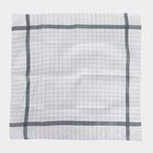 Men's White Striped and Checked Pack of 3 Handkerchief, हल्का ग्रे, small
