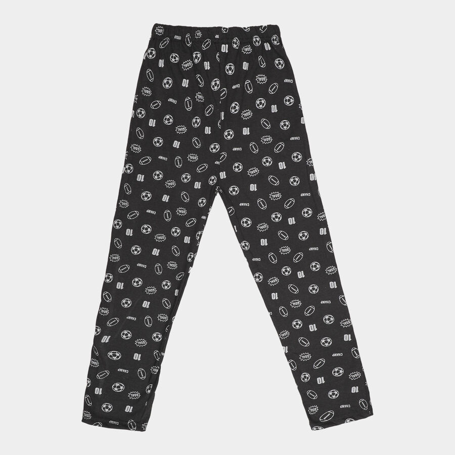 Boys All Over Print Pyjama, Black, large image number null